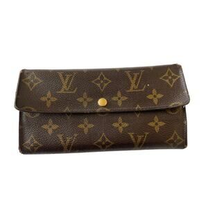 Vintage Louis Vuitton Monogram International Wallet Brown Canvas Long Flap